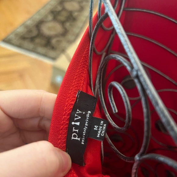 These Three Boutique Red Ruffle Strapless Cocktail Dress | Valentines Dress - Picture 11 of 11